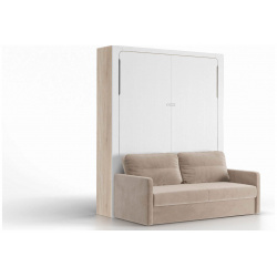 Комплект мебели Wall Bed Life Time с диваном и шкафами  цвет Дуб Белый Askona