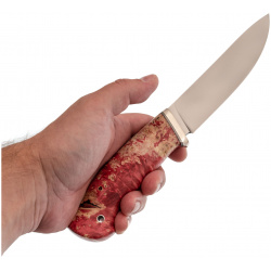 Нож Скинер  сталь M390 рукоять карельская береза ПКФ Витязь