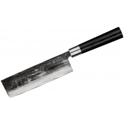 Нож кухонный "Samura SUPER 5" накири 171 мм  VG 10 5 слоев микарта Samura