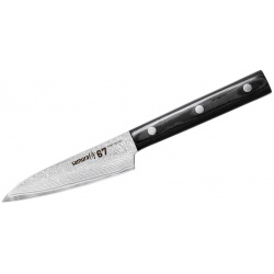 Нож кухонный "Samura 67" овощной 98 мм  дамаск 67 слоев микарта Samura О