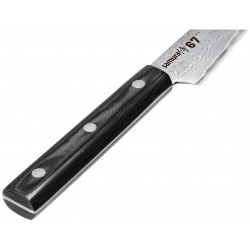 Нож кухонный "Samura 67" овощной 98 мм  дамаск 67 слоев микарта Samura