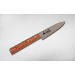 Нож кухонный для овощей Sankei 90 мм  Masahiro 35924 сталь AUS 8 стабилизированная древесина коричневый