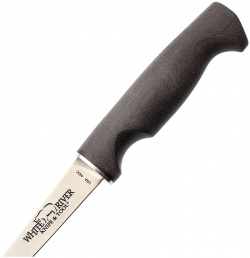 Нож White River Traditional Fillet 6" Black Canvas Micarta StoneWash  сталь 440C рукоять черная микарта