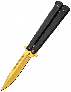 Нож бабочка (балисонг) Кавалер  сталь 420 рукоять черный металл Viking Nordway