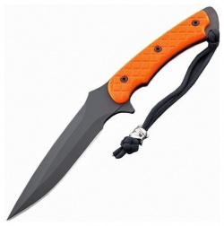 Нож с фиксированным клинком Spartan Blades Ares  сталь CPM S35VN рукоять оранжевая микарта чехол черный