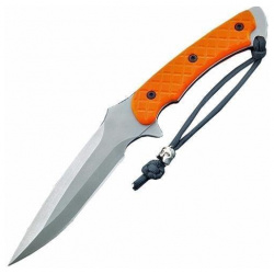 Нож с фиксированным клинком Spartan Blades Ares  клинок Stonewash сталь CPM S35VN рукоять оранжевая микарта чехол черный