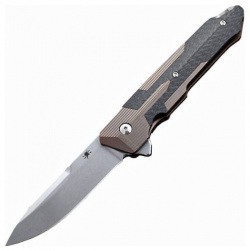 Складной нож Spartan Blades Kranos  сталь CPM S35VN рукоять бронзовый титан/черный Carbon fiber