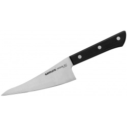 Кухонный нож универсальный Samura Harakiri 146 мм  сталь AUS 8 рукоять пластик черный