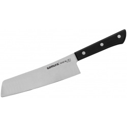 Кухонный нож накири Samura Harakiri 174 мм  сталь AUS 8 рукоять пластик черный