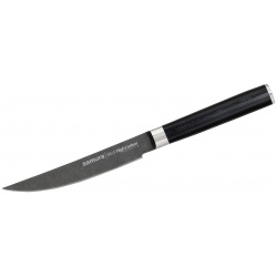 Кухонный нож для стейка Samura Mo V Stonewash 120 мм  сталь AUS 8 рукоять G10