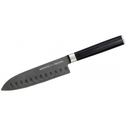 Кухонный нож сантоку Samura Mo V Stonewash 138 мм  сталь AUS 8 рукоять G10