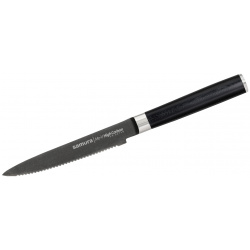 Кухонный нож для томатов Samura Mo V Stonewash 120 мм  сталь AUS 8 рукоять G10