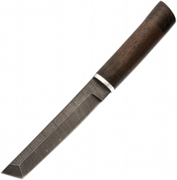 Нож Танто 2  сталь дамаск рукоять венге Кузница Семина из дамасской стали