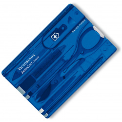 Швейцарская карта Victorinox SwissCard  сталь X50CrMoV15 рукоять ABS Пластик синий