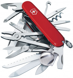 Нож перочинный Victorinox SwissChamp  сталь X55CrMo14 рукоять Cellidor® красный