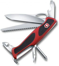 Нож перочинный Victorinox RangerGrip 78  сталь X55CrMo14 рукоять полиамид красно чёрный