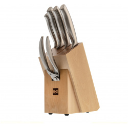 Набор кухонных ножей на подставке HuoHou 6 Piece Stainless Steel Kitchen Knife Set 
