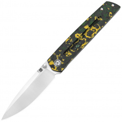 Складной нож Artisan Sirius  сталь S35VN карбон черный/желтый Cutlery