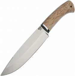Нож туристический Сибиряк  сталь 95х18 рукоять карельская береза Фабрика Баринова