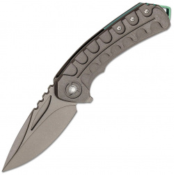 Складной нож Bestech Buwaya  сталь M390 рукоять темно серый/зеленый титан Knives