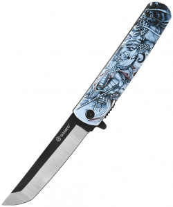 Складной нож Ganzo G626 GS  сталь 440А рукоять пластик серый самурай