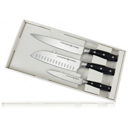 Набор из 3 х кухонных ножей Hatamoto H00709  сталь AUS 8