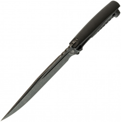 Нож Атлант 3 Black  сталь AUS8 рукоять эластомер НОКС