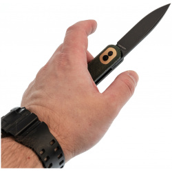 Складной нож Corgi Black Vosteed  сталь 14C28N рукоять микарта зеленый