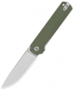 Складной нож QSP Lark  сталь Sandvik 14C28N рукоять G10 зеленый