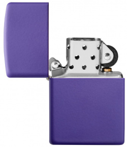 Зажигалка ZIPPO Classic с покрытием Purple Matte  латунь/сталь фиолетовая матовая 36x12x56 мм