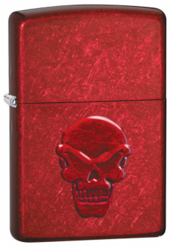 Зажигалка ZIPPO Doom с покрытием Candy Apple Red  латунь/сталь красная глянцевая 36x12x56 мм