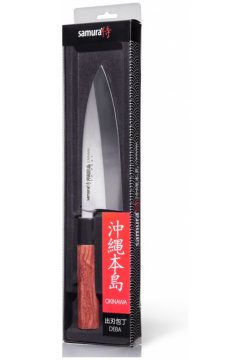 Нож кухонный "Samura OKINAWA" Деба 170 мм  AUS 8 палисандр Samura