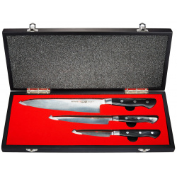 Подарочный набор кухонных ножей "поварская тройка" Samura PRO S в подарочной коробке  сталь Aus 8 рукоять G 10