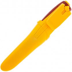 Нож с фиксированным лезвием Morakniv Basic 511  2023 углеродистая сталь рукоять пластик red/yellow Mora