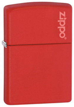 Зажигалка ZIPPO Classic  латунь с покрытием Red Matte красный матовая 36х12x56 мм