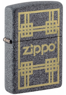 Зажигалка ZIPPO с покрытием Iron Stone  латунь/сталь серая матовая