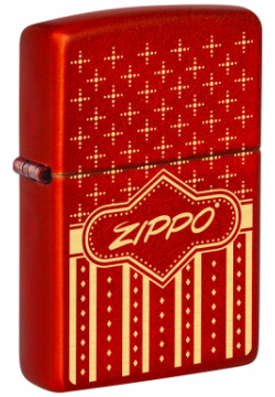 Зажигалка ZIPPO с покрытием Metallic Red  латунь/сталь красная