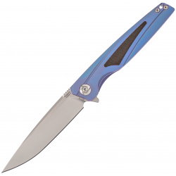 Нож складной 803CH Rikeknife  сталь M390 рукоять Blue Titan/Carbon Fiber