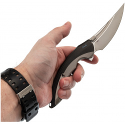 Складной нож Rike Knife Lamella Black DLC  сталь M390 рукоять титан Rikeknife