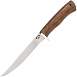 Нож филейный Пескарь  сталь 65х13 орех Фабрика Баринова