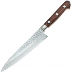 Нож Универсальный овощной 135 мм  Sakai Takayuki сталь VG 10 Damascus 17 слоев рукоять pakka wood