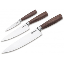 Набор кухонных ножей Boker Core Professional Set  сталь X50CrMoV15 рукоять орех Ч
