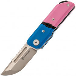 Складной нож Maxace Capsule 2  сталь 10CR15COMOV рукоять G10 синий/розовый Knife