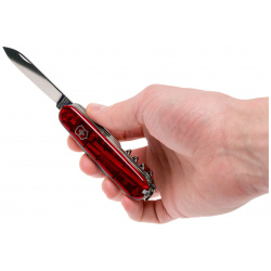 Нож перочинный Victorinox Climber  сталь X55CrMo14 рукоять Cellidor® полупрозрачный красный