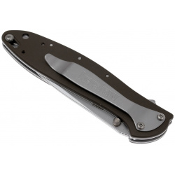 Полуавтоматический складной нож Kershaw Leek  сталь Sandvik™ 14C28N рукоять анодированный алюминий хаки