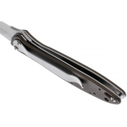 Полуавтоматический складной нож Kershaw Leek  сталь Sandvik™ 14C28N рукоять анодированный алюминий хаки