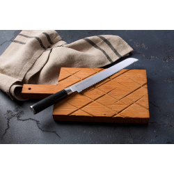 Нож кухонный Samura Mo V для хлеба  SM 0055 сталь AUS 8 рукоять G10 230 мм