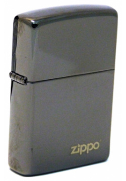 Зажигалка ZIPPO ZL Ebony  латунь с никеле хромовым покрытием черный глянцевая 36х56х12 мм