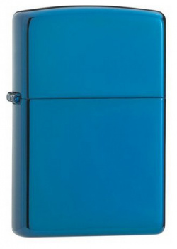 Зажигалка ZIPPO Classic  латунь с покрытием Sapphire™ синий глянцевая 36х12x56 мм