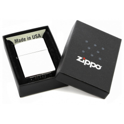 Зажигалка ZIPPO Classic с покрытием Brushed Chrome  латунь/сталь серебро матовая 36x12x56 мм